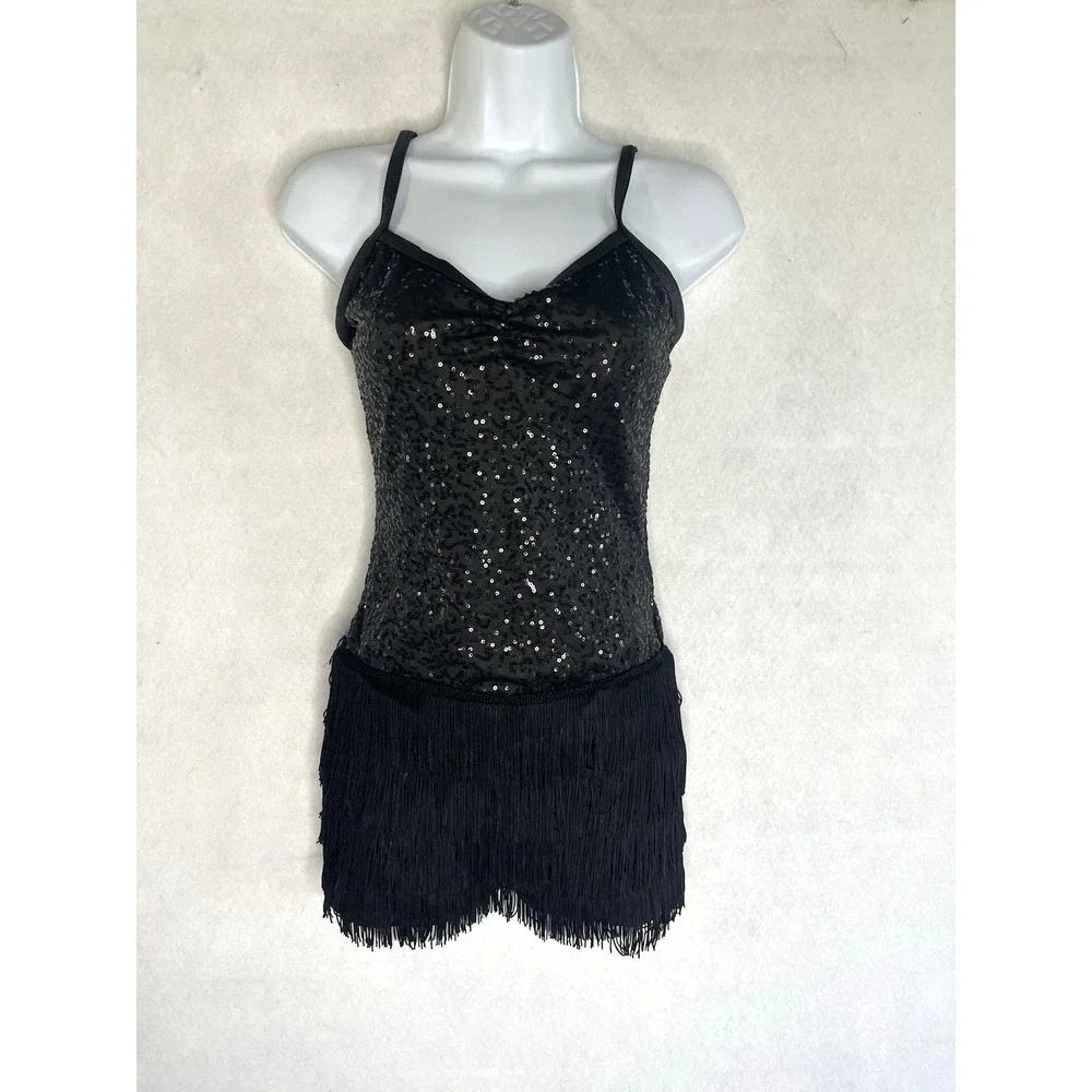 Weissman Dance Sequin Fringe Flapper Dress Short Costume Size‎ SA Roaring 20's